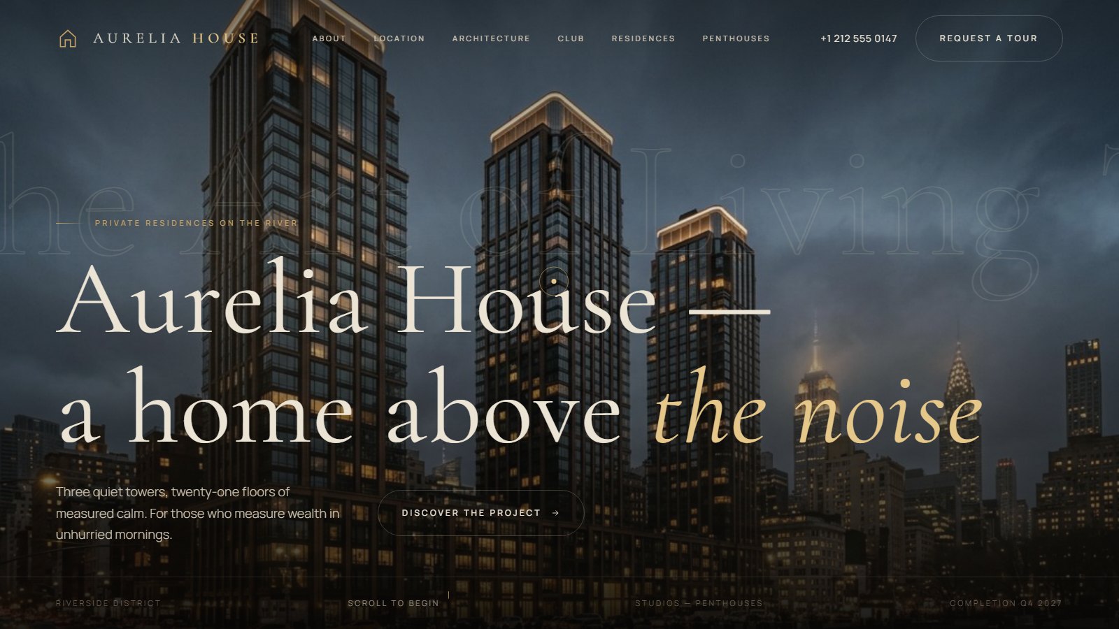 Aurelia House — Site d’un programme résidentiel de luxe