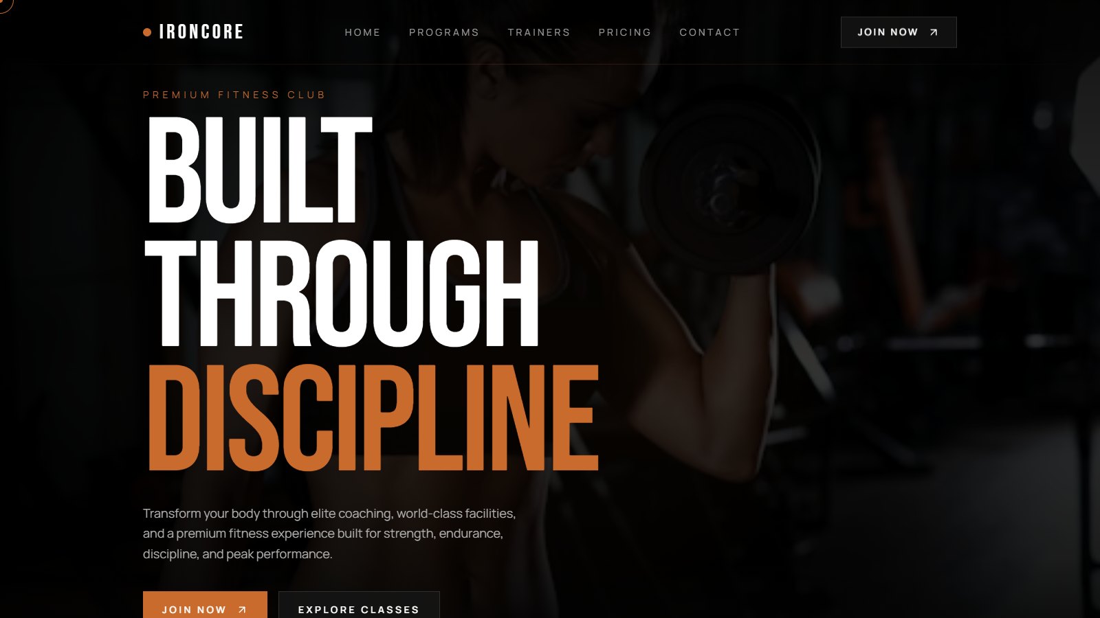 IRONCORE — Club de fitness premium
