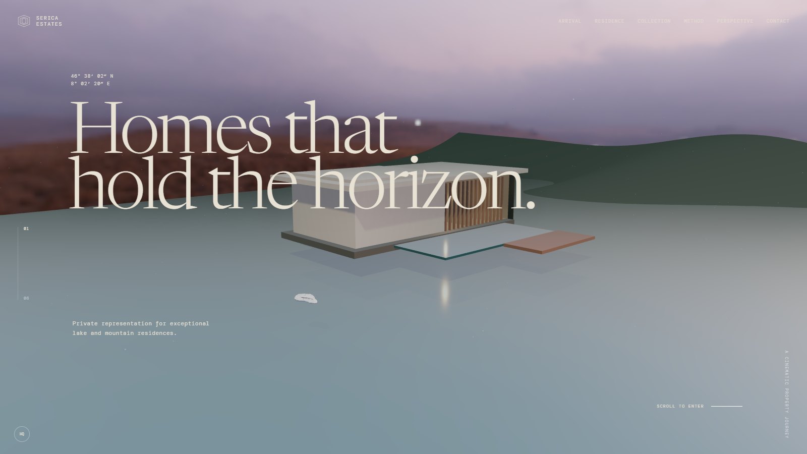 Serica Estates — Expérience architecturale 3D