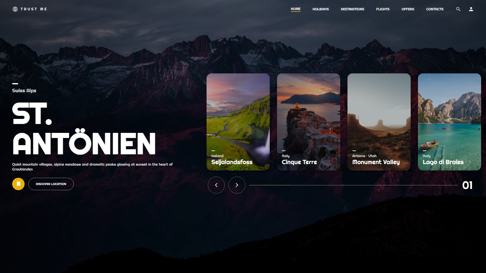 Trust Me — Site d’agence de voyages